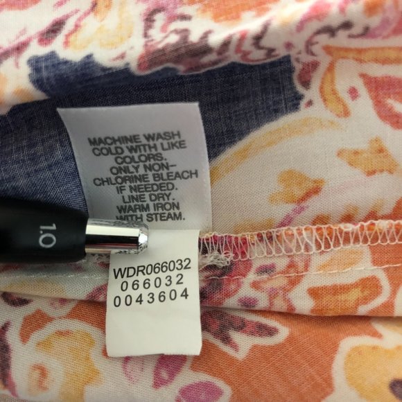 J. Jill Paisley  Floral Tiered Dress SizeS Sleeveless Orange Colorful Stretch - Picture 13 of 13